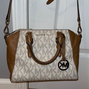 Michael Kors Avril Small Logo Top-Zip Satchel
